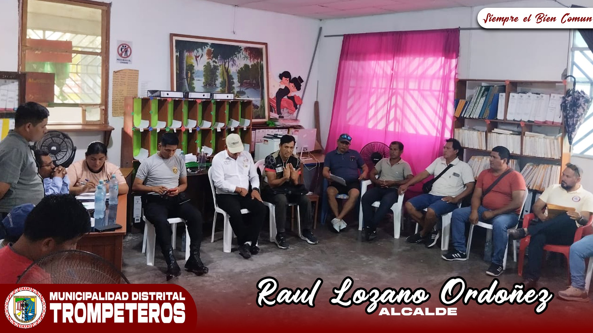 Municipalidad Distrital de Trompeteros Sostiene Reunión con Propietarios de Pongueros para Coordinar Tarifas y Horarios en la Ruta Trompeteros – Nauta