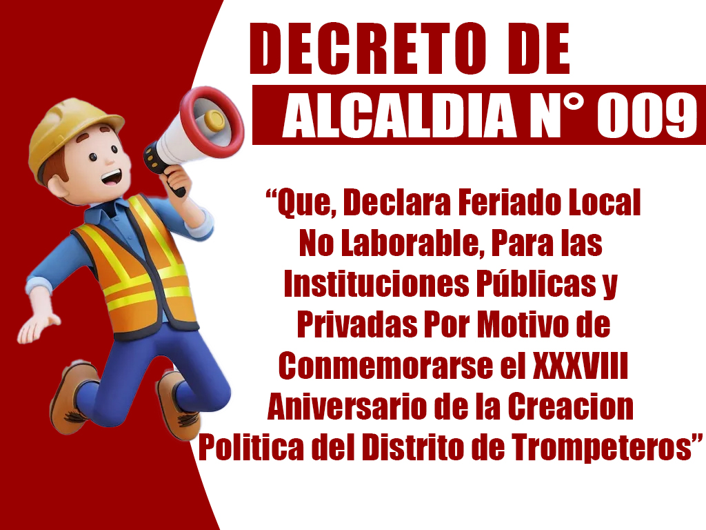 DECRETO DE ALCALDIA N° 009