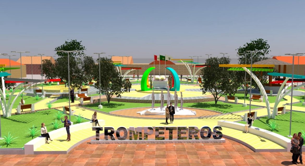 Trompeteros tendrá una nueva Plaza de Armas con moderno diseño, gracias a la gestión del alcalde Raúl Lozano Ordóñez