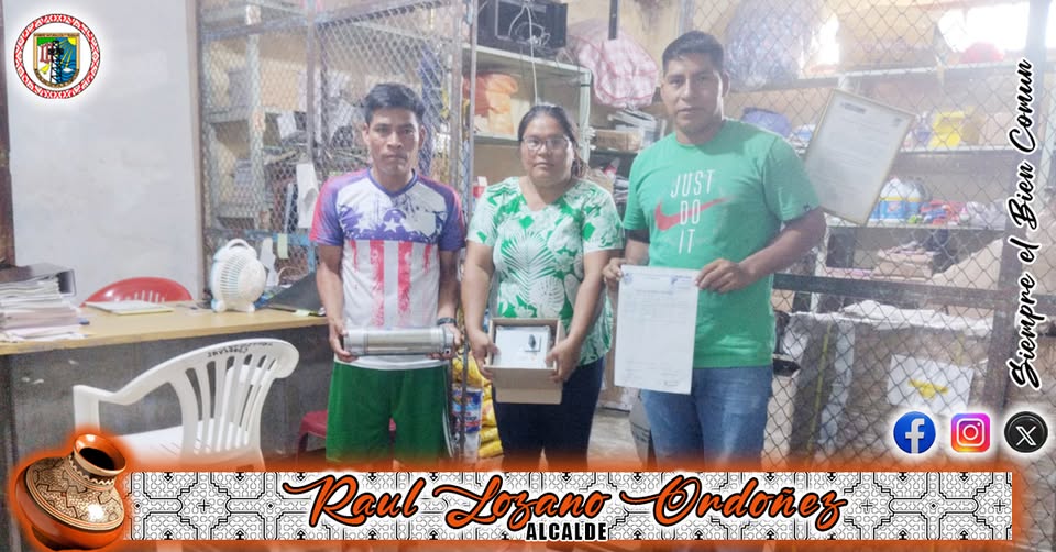 Municipalidad de Trompeteros entrega bomba sumergible a la Comunidad Nativa Nuevo San Martín